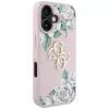 Guess Grained Roses Big 4G Logo Case für Apple iPhone 16 - Pink