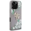 Guess Grained Roses Big 4G Logo Back Cover für Apple iPhone 16 Pro - Lila