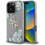 Guess Grained Roses Big 4G Logo Case für Apple iPhone 16 Pro Max - Lila