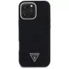 Guess Denim Triangle Logo MagSafe Case für Apple iPhone 16 Pro, Schwarz