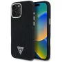 Guess Denim Triangle Logo MagSafe Case für Apple iPhone 16 Pro Max, Schwarz