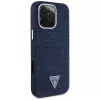 Guess Denim Triangle Logo MagSafe Case für Apple iPhone 16 Pro Max Blau