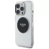 Guess IML Metal Colored Circle Classic Logo MagSafe Case für iPhone 16 Pro (Schwarz)