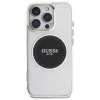 Guess IML Metal Colored Circle Classic Logo MagSafe Case für iPhone 16 Pro (Schwarz)