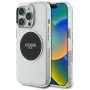 Guess IML Metal Colored Circle Classic Logo MagSafe Case für iPhone 16 Pro Max (Schwarz)