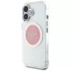 Guess IML Metal Colored Circle Classic Logo MagSafe Case für iPhone 16 (Pink)