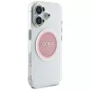 Guess IML Metal Colored Circle Classic Logo MagSafe Case für iPhone 16 (Pink)