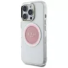 Guess IML Metal Colored Circle Classic Logo MagSafe Case für iPhone 16 Pro (Pink)