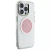 Guess IML Metal Colored Circle Classic Logo MagSafe Case für iPhone 16 Pro (Pink)