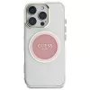 Guess IML Metal Colored Circle Classic Logo MagSafe Case für iPhone 16 Pro Max (Pink)