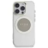 Guess IML Metal Colored Circle Classic Logo MagSafe Case für iPhone 16 Pro (Grau)