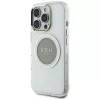 Guess IML Metal Colored Circle Classic Logo MagSafe Case für iPhone 16 Pro Max (Grau)