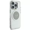 Guess IML Metal Colored Circle Classic Logo MagSafe Case für iPhone 16 Pro Max (Grau)