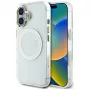Guess IML Metal Colored Circle Classic Logo MagSafe Case für iPhone 16 (Weiß)