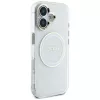 Guess IML Metal Colored Circle Classic Logo MagSafe Case für iPhone 16 (Weiß)