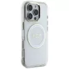 Guess IML Metal Colored Circle Classic Logo MagSafe Case für iPhone 16 Pro (Weiß)