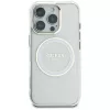 Guess IML Metal Colored Circle Classic Logo MagSafe Case für iPhone 16 Pro Max (Weiß)