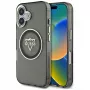 Guess IML Metal Mountain Logo MagSafe Case für iPhone 16 (Schwarz)