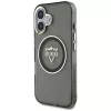 Guess IML Metal Mountain Logo MagSafe Case für iPhone 16 (Schwarz)