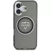 Guess IML Metal Mountain Logo MagSafe Case für iPhone 16 (Schwarz)