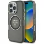 Guess IML Metal Mountain Logo MagSafe Case für iPhone 16 Pro (Schwarz)