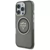 Guess IML Metal Mountain Logo MagSafe Case für iPhone 16 Pro (Schwarz)