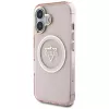 Guess IML Metal Mountain Logo MagSafe Case für Apple iPhone 16 (Pink)