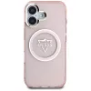 Guess IML Metal Mountain Logo MagSafe Case für Apple iPhone 16 (Pink)