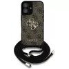 Guess 4G Big Logo Cord StapCrossbody Case für iPhone 16 Braun
