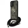 Guess 4G Big Logo Cord Strap Crossbody Case für iPhone 16 Plus - Braun