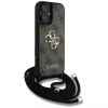 Guess 4G Big Logo Cord Strap Crossbody Case für iPhone 16 Plus - Braun