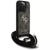 Guess 4G Big Logo Cord Strap Crossbody Case für Apple iPhone 16 Pro - Braun