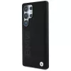 BMW Leather Big Wordmark Case für Samsung Galaxy S25 Ultra Schwarz