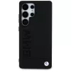 BMW Leather Big Wordmark Case für Samsung Galaxy S25 Ultra Schwarz