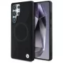 BMW Leder-Halbtextur-MagSafe-Case für Samsung Galaxy S25 Ultra Schwarz