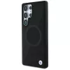 BMW Leder-Halbtextur-MagSafe-Case für Samsung Galaxy S25 Ultra Schwarz