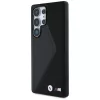 BMW Leder Oversized Stripes MagSafe Case für Samsung Galaxy S25 Ultra Schwarz