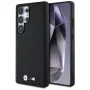 BMW Leather Carbon MagSafe Case für Samsung Galaxy S25 Ultra Schwarz