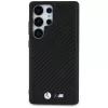 BMW Leather Carbon MagSafe Case für Samsung Galaxy S25 Ultra Schwarz
