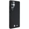 BMW Leather Carbon MagSafe Case für Samsung Galaxy S25 Ultra Schwarz