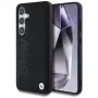 BMW Leder Big Wordmark Case für Samsung Galaxy S25 Schwarz