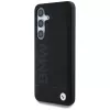 BMW Leather Big Wordmark Case für Samsung Galaxy S25+ Schwarz