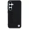 BMW Leather Big Wordmark Case für Samsung Galaxy S25+ Schwarz