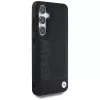 BMW Leather Big Wordmark Case für Samsung Galaxy S25+ Schwarz