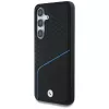 BMW Leder-TEXTURED und Glatt MagSafe Case für Samsung Galaxy S25 Schwarz