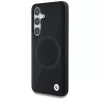 BMW Leder-Halbtextur MagSafe Case für Samsung Galaxy S25 Schwarz
