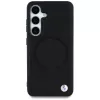 BMW Leder-Halbtextur MagSafe Case für Samsung Galaxy S25 Schwarz