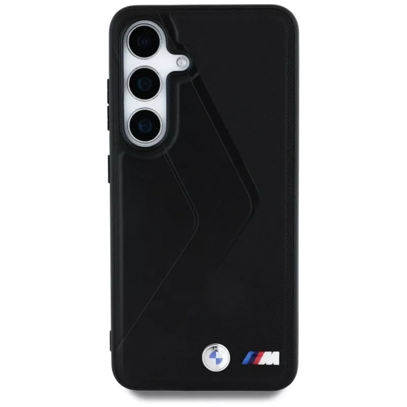 BMW Leather Oversized Stripes MagSafe Case für Samsung Galaxy S25 Schwarz