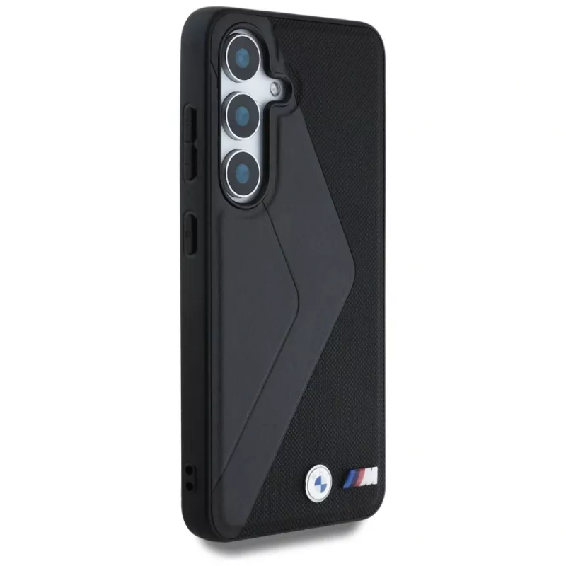 BMW Leather Oversized Stripes MagSafe Case für Samsung Galaxy S25 Schwarz