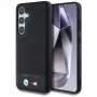 BMW Leder-Tricolor-Streifen MagSafe Case für Samsung Galaxy S25 Schwarz